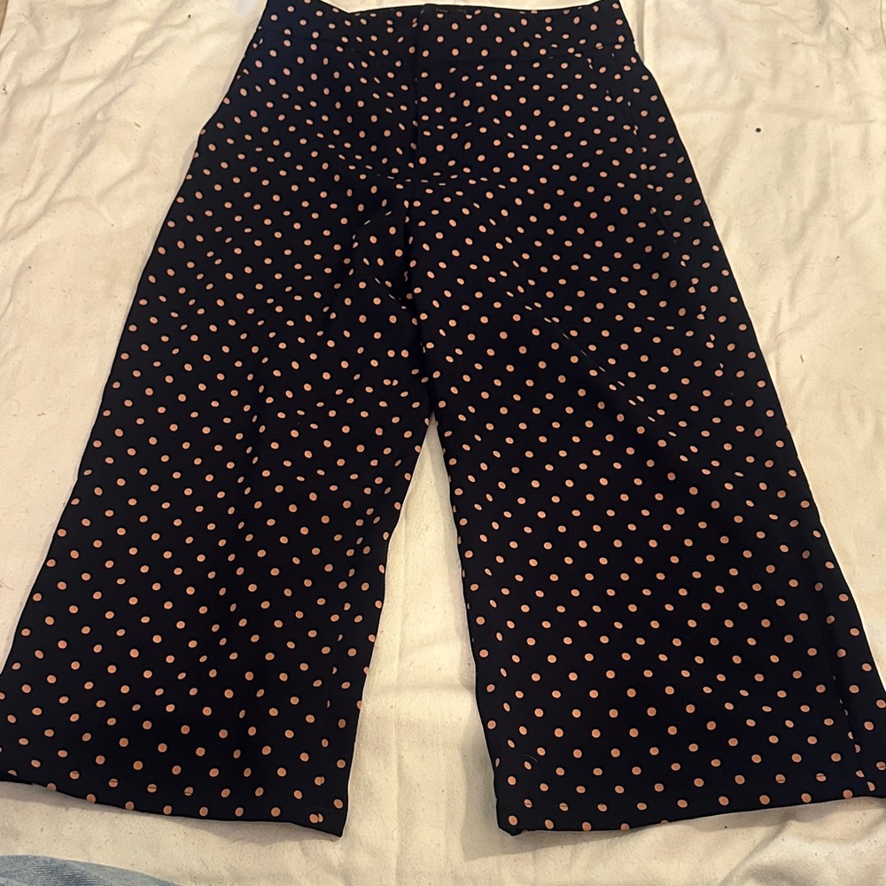 Black Polka Dot Pants/Capris